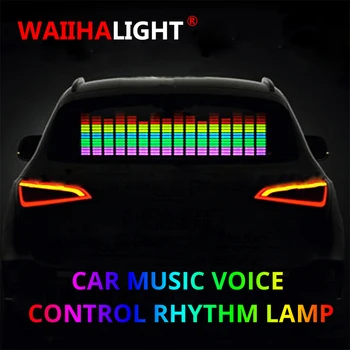

Car Styling Windshield Sticker Light Sound Activated Equalizer Car Neon EL Light Music Rhythm Flash Lamp Sticker Styling