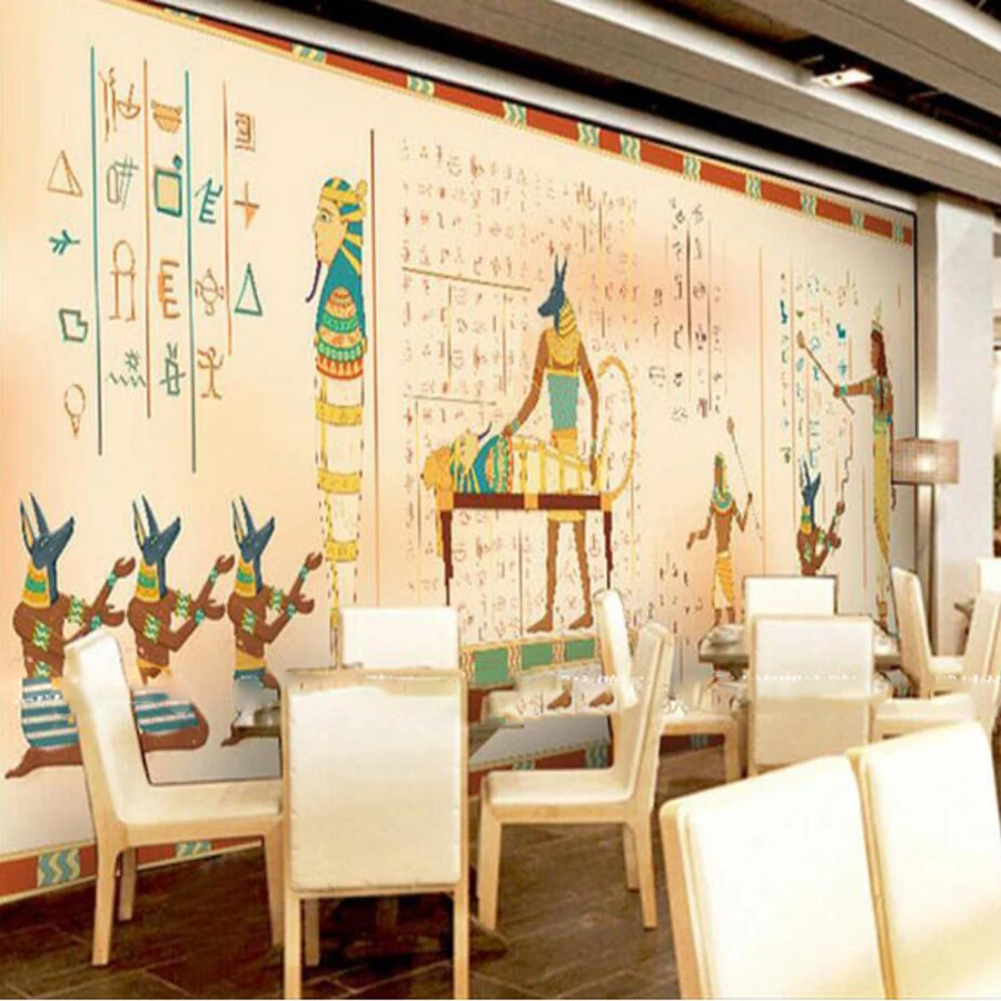 

Dropship Custom 3D Wallpaper Mural Ancient Egyptian Famous Culture 3d Large Abstract Graffiti Background Wall Paper