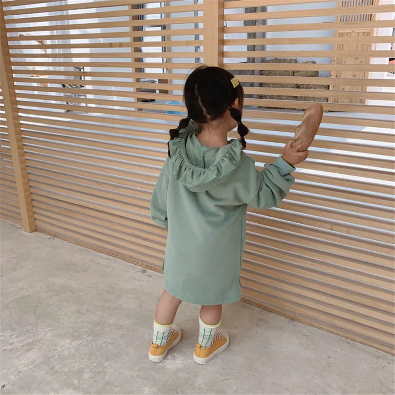 Skup Mihkalev bawełna dziewczynek sukienka na jesień dla dzieci jesień ubrania 2020 dzieci ubrania dziewczyna bluzy dresse dziewczyna bluzy