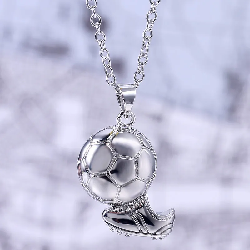 Silver Key chainSoccer Ball Inlay