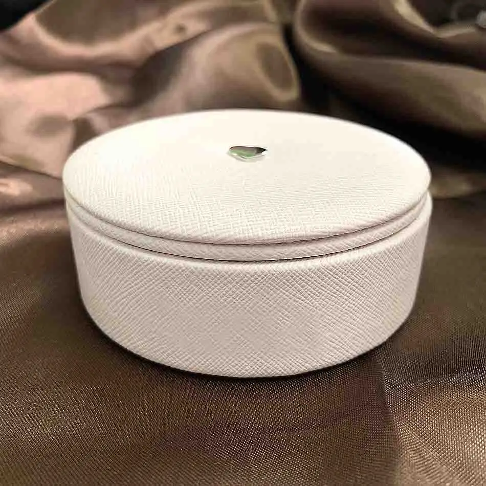 

10*10*4 cm Packaging Pink Leather Round Box Bracelet Jewelry Display Gift Box For Women Europe Diy Velvet Bracelet Box Storage