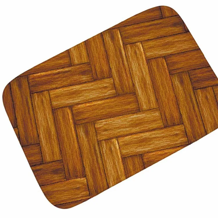 Wood Grain Retro Doormat for Entrance Door Carpet Kitchen Mat Bathroom Floor Mat Hallway Rugs and Carpets for Living Room Tapete