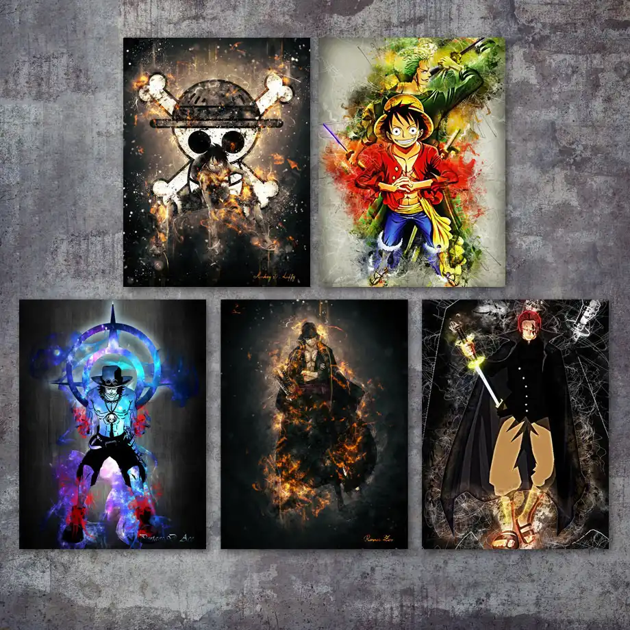 Eiichiro Oda One Piece Luffy Zoro Ace Shanks Comic Posters And Prints Wall Art Canvas Painting Wall Pictures Kids Room Decor Painting Calligraphy Aliexpress