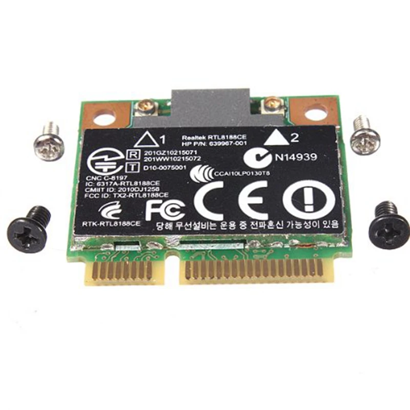 150 Мбит/с WiFi Mini PCI-E сетевая карта для hp Realtek RTL8188CE wireless-N 802,11 B/G/N 640926-001 639967-001