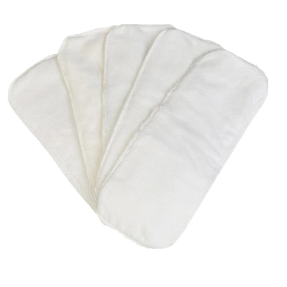 Washable Adult Diaper Inserts Reusable 4 Layer Microfiber Insert Breathable Teenage Cloth Diaper Nappies Super Absorbency 2pcs reusable diapers