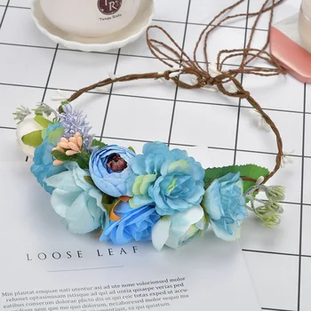 

Beautiful Bride Bridesmaid Headdress Plate Hair Accessories Wreath Sweet Girl Holiday Headband Accessories Wreath