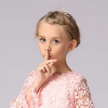 Модное детское универсальное декоративное свадебное платье с короной для девочек; цельнокроеное платье-пачка принцессы