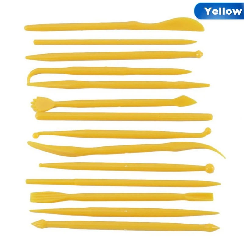 14Pcs Plastic Clay Sculpting Set Wax Carving Pottery Tools Carving Sculpture Shaper Polymer Modeling Clay Tools