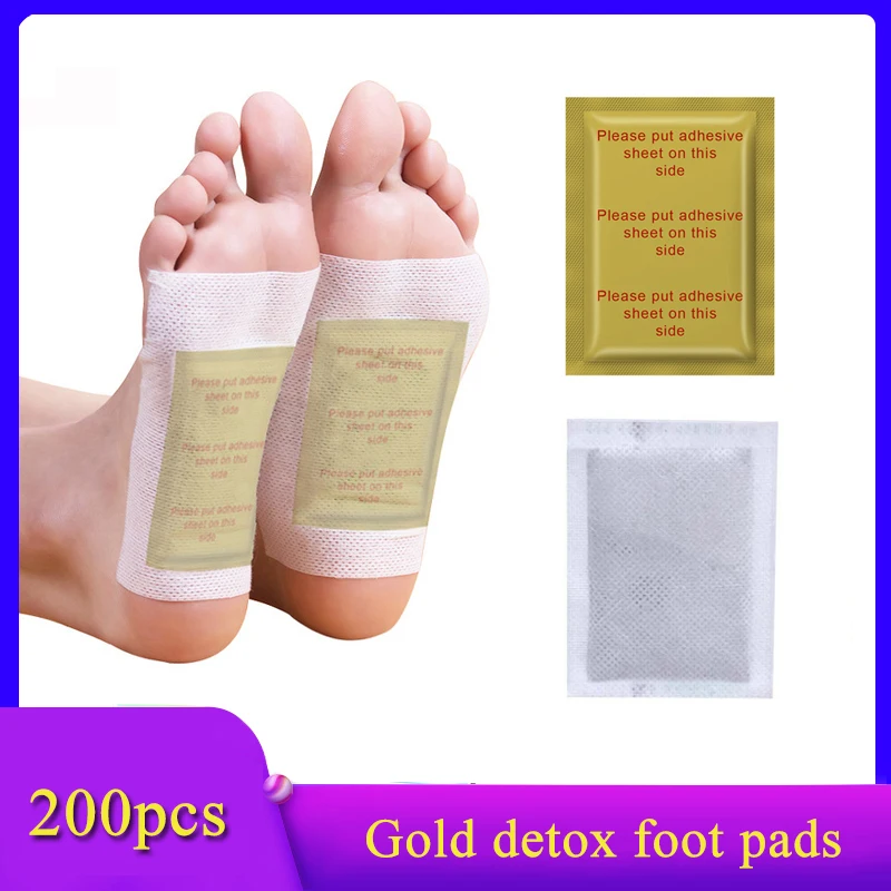 200Pcs=100 patches+100 adhesives Detox Foot Patch Anti-Swelling Ginger Feet Patch Toxins Pads Foot Care Tool Improve Sleep пластырь детокс kongdy на стопы с имбирем ginger detox foot patch 10 шт