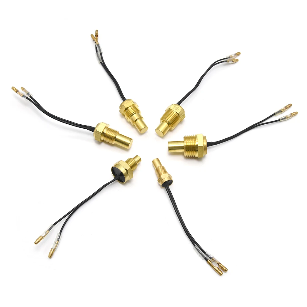 12V/24V 수온 센서 온도 송신기 50K 헤드 플러그 10MM 12MM 14MM 16MM 자동차 트럭 게이지 전기 계량기 NPT 3/8 1/8