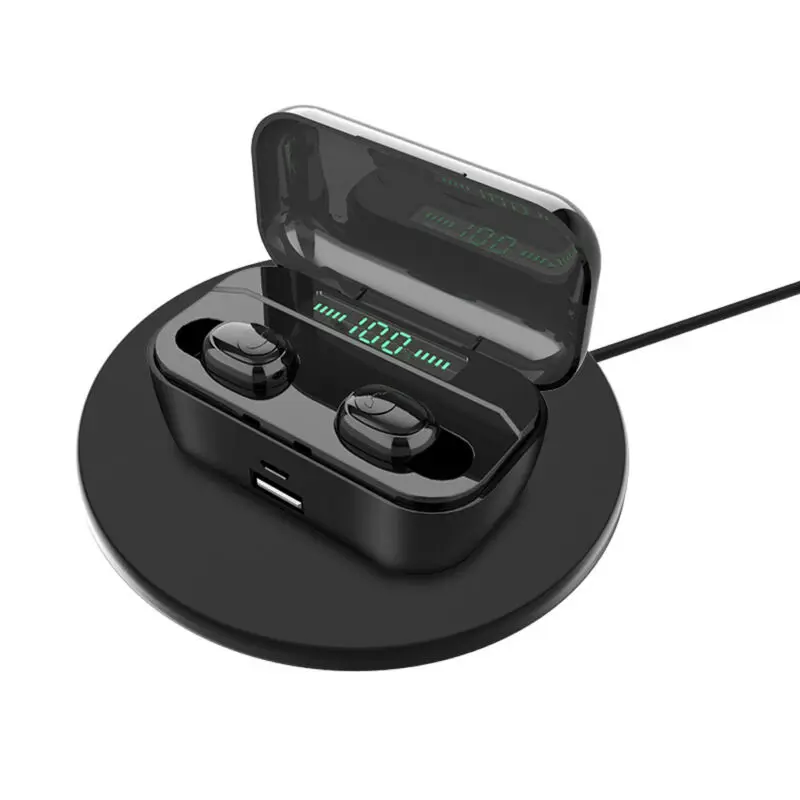 TWS Беспроводные Bluetooth 5,0 мини наушники стерео Спорт 2200 мАч гарнитура наушники
