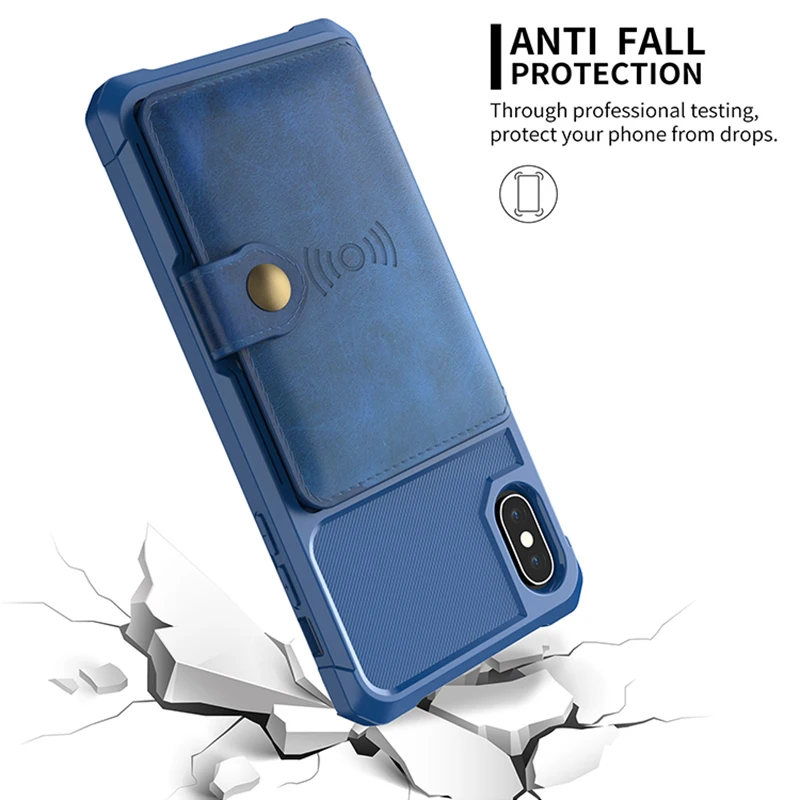 Ударопрочный чехол для iPhone 8 7 6 plus X XS xr, чехол с откидной подставкой, кожаный кошелек, чехол для iPhone XS max XR, Магнитный чехол, Fundas