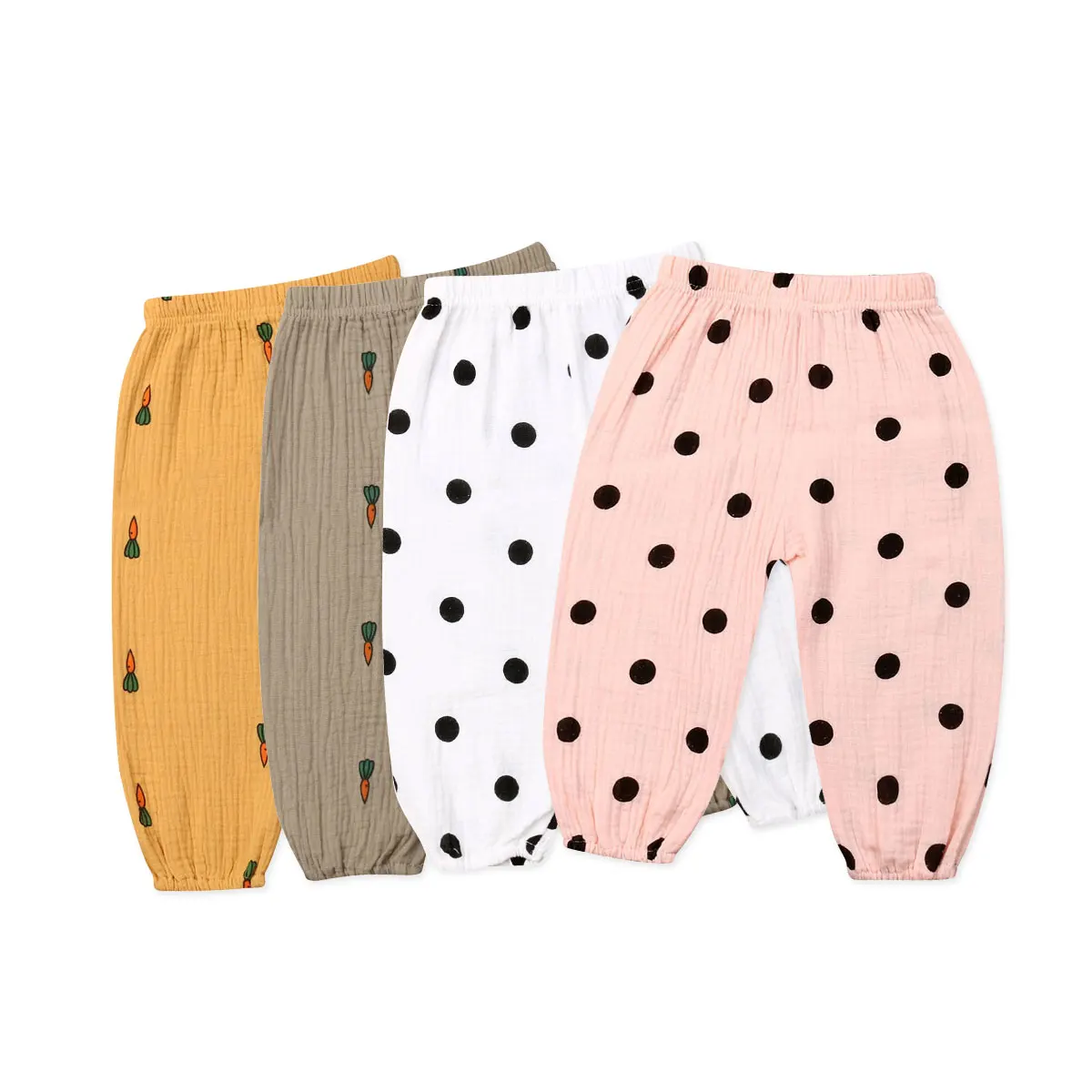 

Cute Newborn Toddler Baby Girls Pants Autumn Spring Dot Carrot Print Infant Girl Pants Casual Trousers