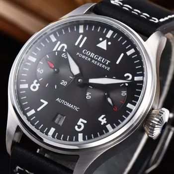 

Mens Wristwatch Corgeut 42MM Fashion Casual Automatic movement Luminous 316steel silver Case Finish Matte waterproof watch men
