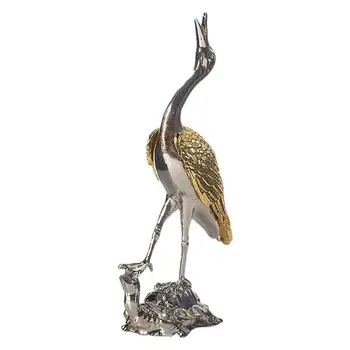 

1Pc Alloy Incense Holder Rack Desktop Adornment Mini Turtle Crane Shape Design for Home Office