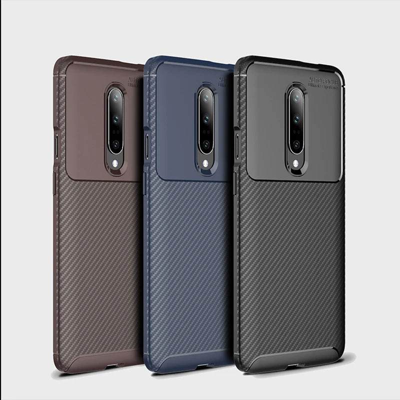Best Oneplus 7 Pro Case Cover Oneplus 7 Pro 6T 6 Carbon Fiber Texture Leather Back Case One Plus 6T 6 Shockproof Full Funda