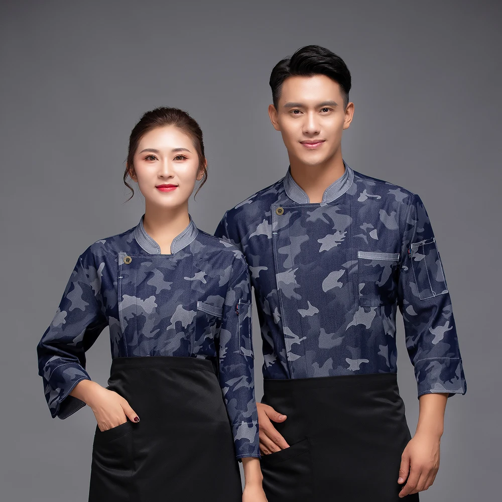 Fashion Camouflage Chef Jacket Men 