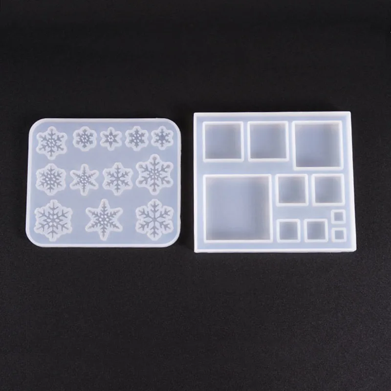 Transparent Silicone Mould Dried Flower Resin Decorative Craft DIY Square snowflake Mold epoxy resin molds for jewelry | Дом и сад