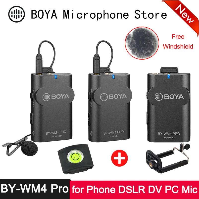 BOYA BY-WM4 Pro K2 K1 телефон беспроводной Lav микрофон видео аудио петличный микрофон для DSLR камеры DV смартфон Vlog прямая трансляция