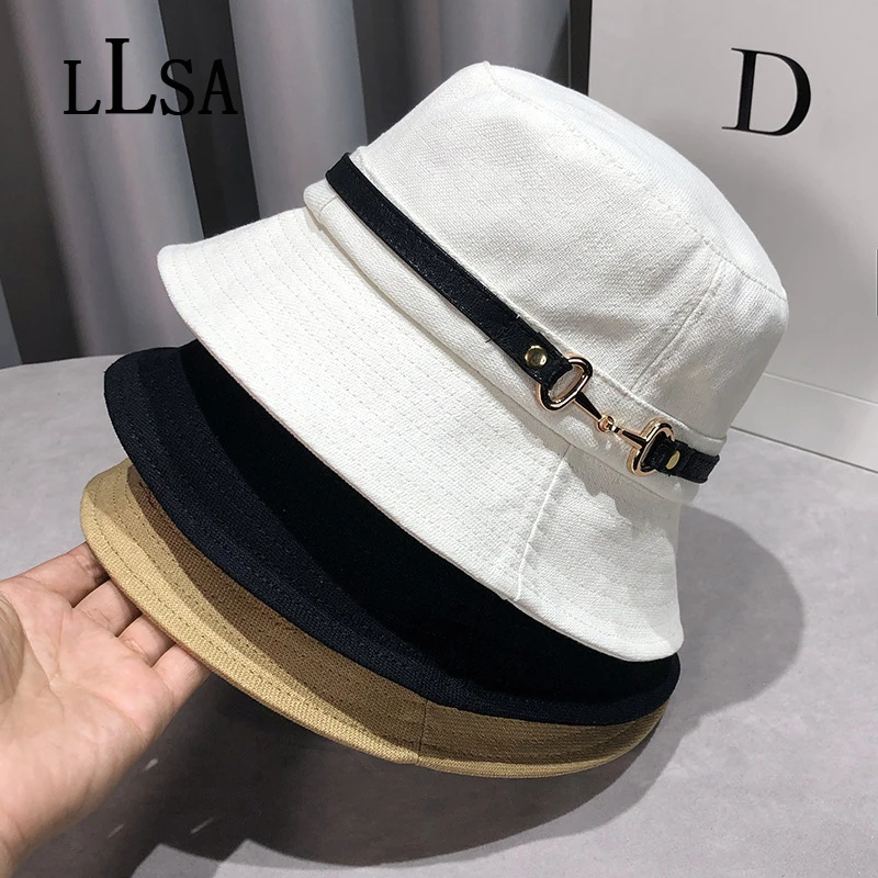 Latest Cotton Fisherman Hat Metal Belt 