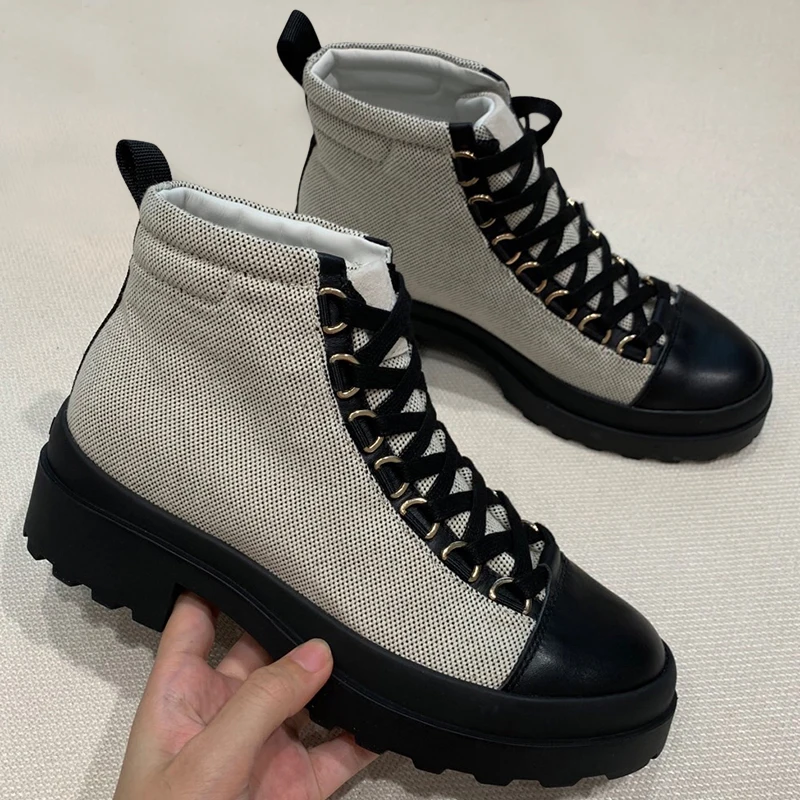 

Top Fashion Women Martin Boots Autumn Winter Boots 2019 High Quality Chunky Platform Boots 35-40