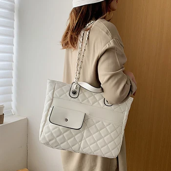 

2020 Large Shoulder Bag Women Travel Bags Leather Pu Quilted Bag Female Luxury Handbags Women Bags Designer Sac A Main Femme