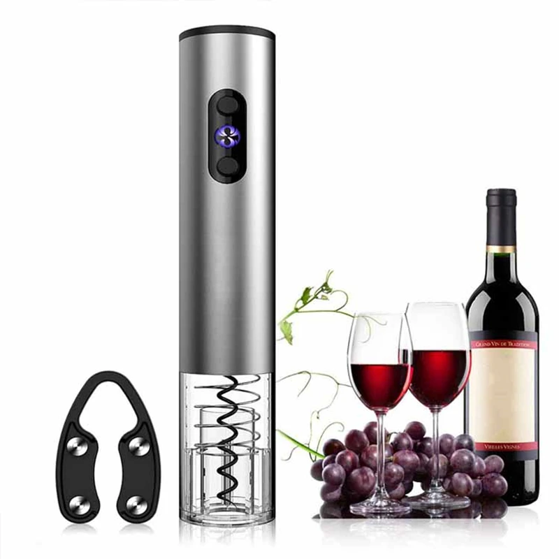Dry Battery Electric Wine Opener Automatic Bottle Opener Corkscrew Professional Red Wine Opener Foil Cutter Set for Kitchen Tool Dry Battery Electric Wine Opener Automatic Bottle Opener Corkscrew Professional Red Wine Opener Foil Cutter Set for Kitchen Tool