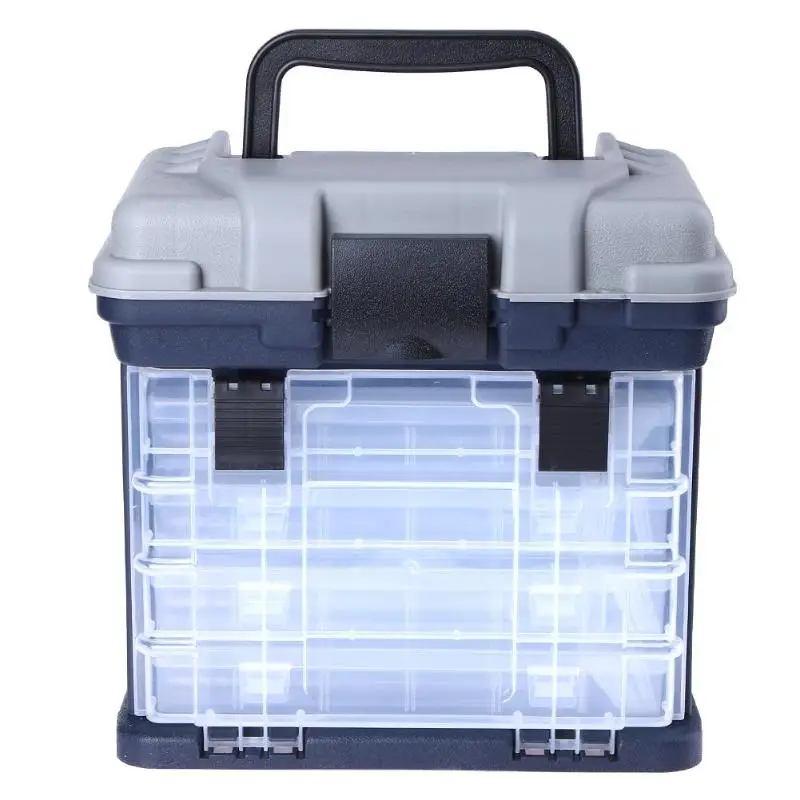

Portable Fishing box Multi-Layer Fish Lures Container Box Durable Fishing Tackle Storage Case 5 Layer Plastic Case Organizer