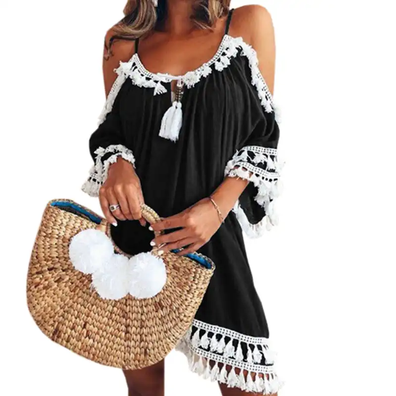 spaghetti strap boho dress