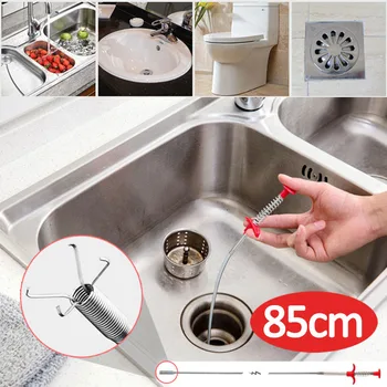 33.46 Inch Spring Pipe Dredging Tools, Drain Snake, Drain Cleaner Sticks Clog Remover Cleaning Tools Household for Kitchen Sink
33.46 Inch Spring Pipe Dredging Tools, Drain Snake, Drain Cleaner Sticks Clog Remover Cleaning Tools Household for Kitchen Sink