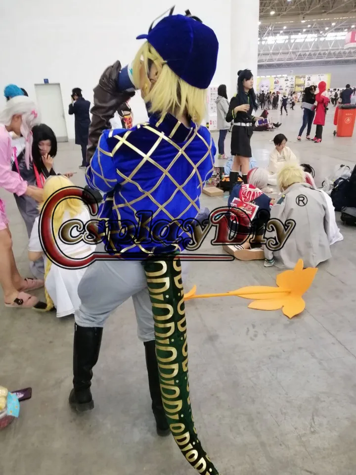 Косплэй diy JoJo невероятное приключение Косплэй Диего, костюм с хвостом шляпа "на каждый день; унисекс; костюм изготовленный на заказ костюм для Хэллоуина