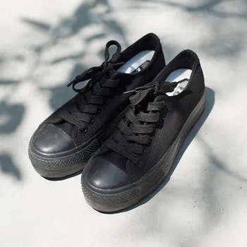 

2019 spring new Star couple shoes women baskets sport white Platform shoes British style running canvas shoes all size 35-40