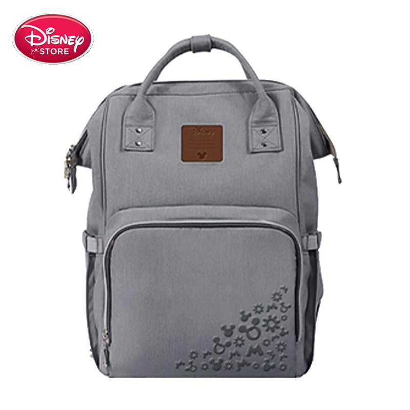 grey Рюкзак disney, сумка для подгузников для мамы, большая вместительность, многофункциональная сумка для детской коляски Mcieky, сумка для детских колясок, сумка для детского ухода - Цвет: grey