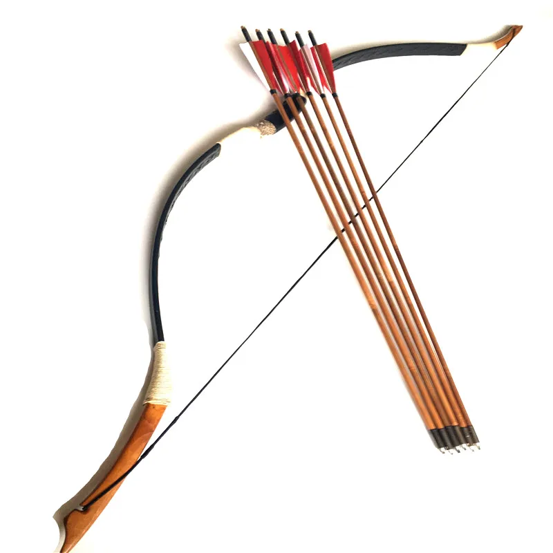 

Traditional 20-60lbs Longbow wooden Bow For Archery shooting+6 Arrows
