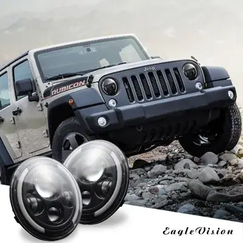 

2pcs 7 Inch 200W 4300K 6000K LED Headlight for Jeep Wrangler CJ JK TJ LJ Automoble Night Working Light car accessories