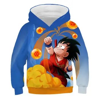 

2020 Dragon ball Z vegeta Boys Girls harajuku Clothes goku Sweatshirts For children Hoodies Children Cartoon Hooded Sweatshirts