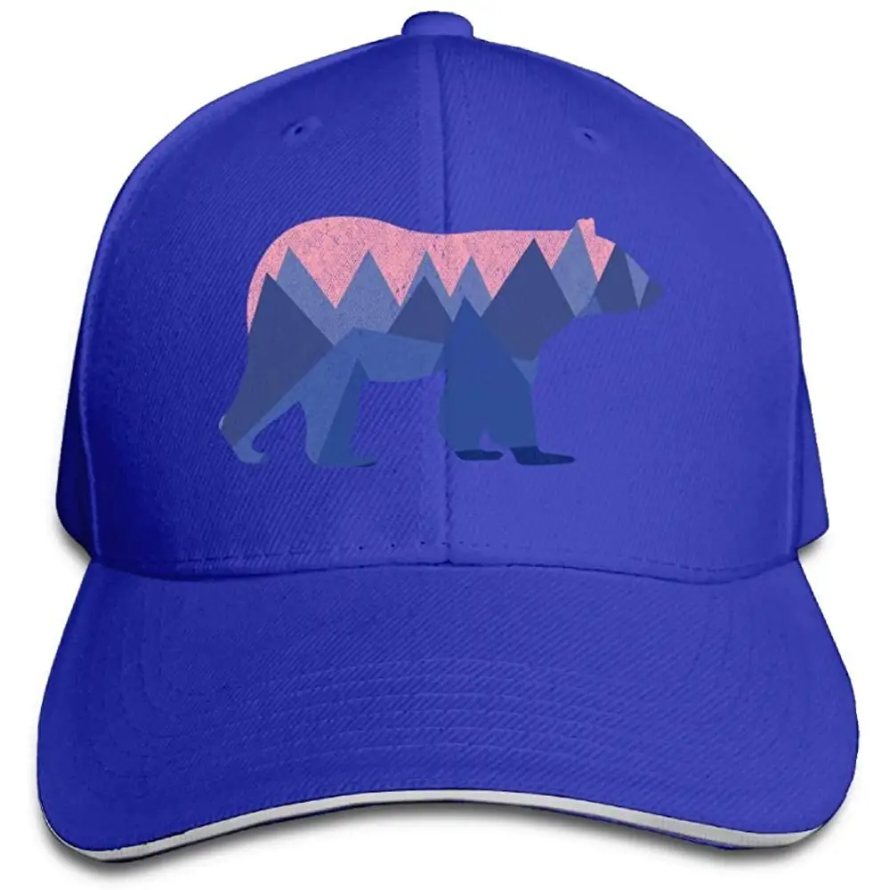 TSDFCSandwich бейсбольная Кепка унисекс Регулируемый Дальнобойщик стиль шапки Медведь горный, королевский синий, один размер