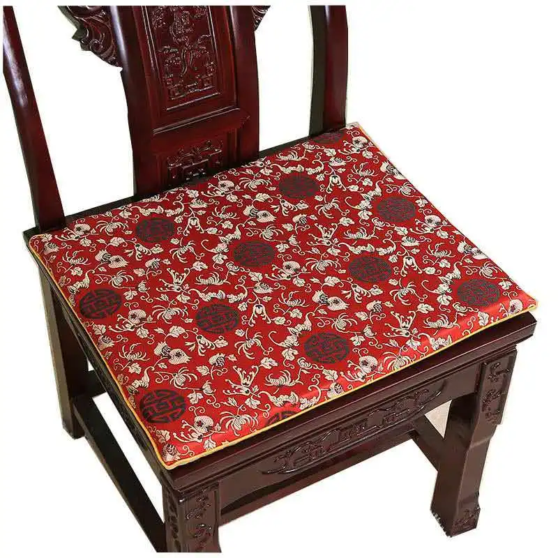 Custom Thicken Chinese Seat Cushions for Chair Sofa Mat Non-slip Silk  Brocade Armchair Elbowchair Dining