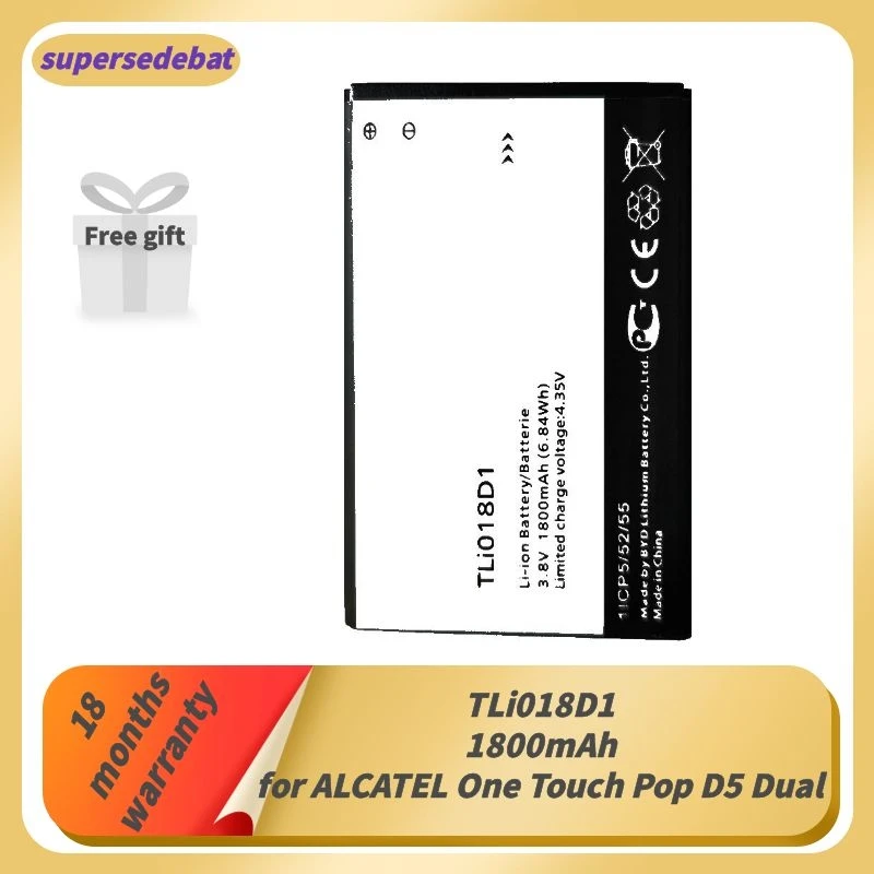 Supersedebat Bateria для Alcatel One Touch Pop D5 Dual 5038x OT5038X 3 5015D OT 5016 аккумуляторная батарея