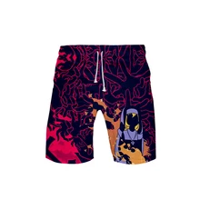 Японские пожарные команды аниме летние мужские шорты с рисунком 3D печатных повседневные мужские шорты Фитнес Брюки