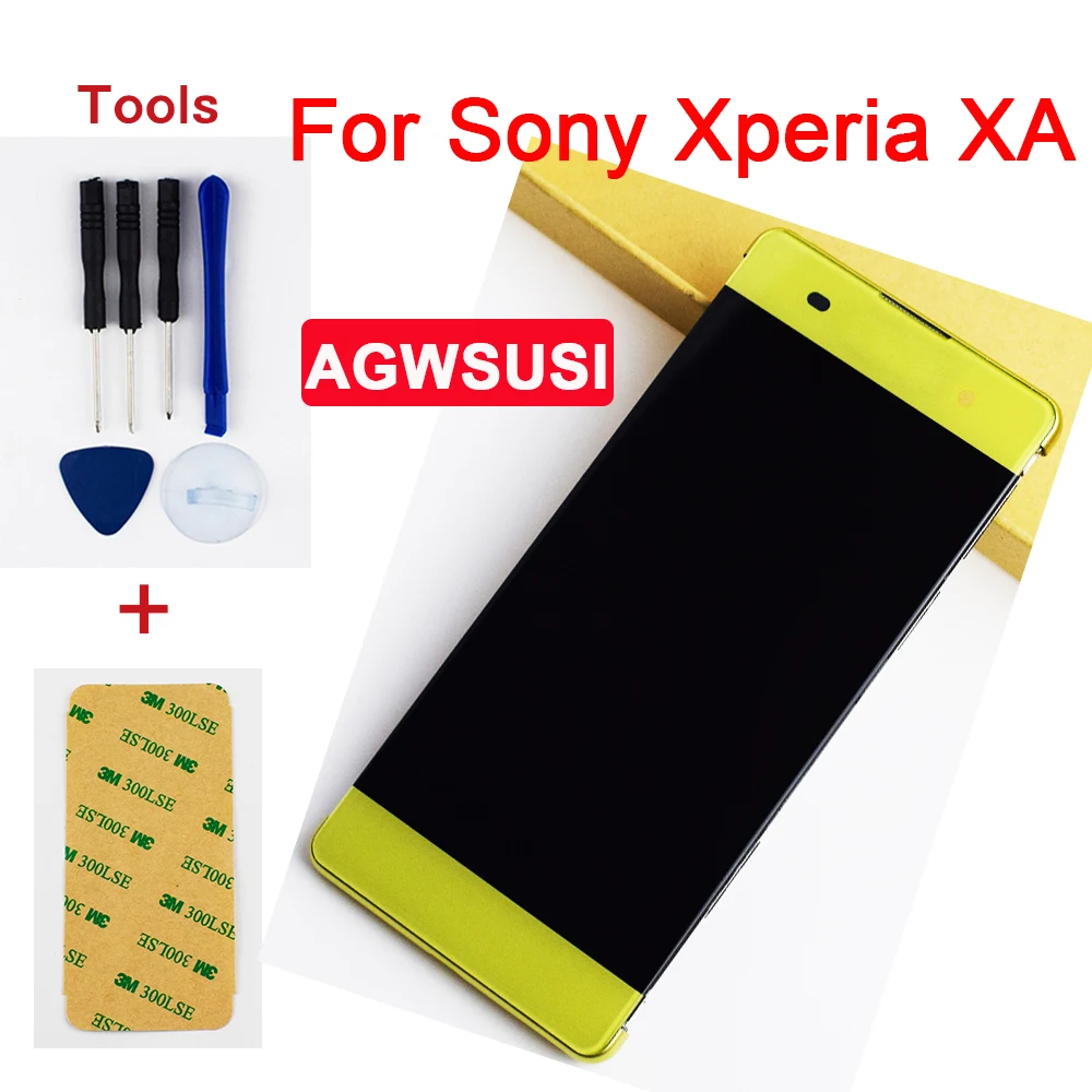 ЖК дисплей и рамка для Sony Xperia XA сенсорный экран двух SIM карт стеклянная панель в
