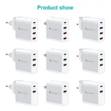 4 порта PD 18 Вт Тип C USB быстрое зарядное устройство адаптер 48 Вт QC 3,0 настенное зарядное устройство адаптер быстрое зарядное устройство 3 порта и 2 порта