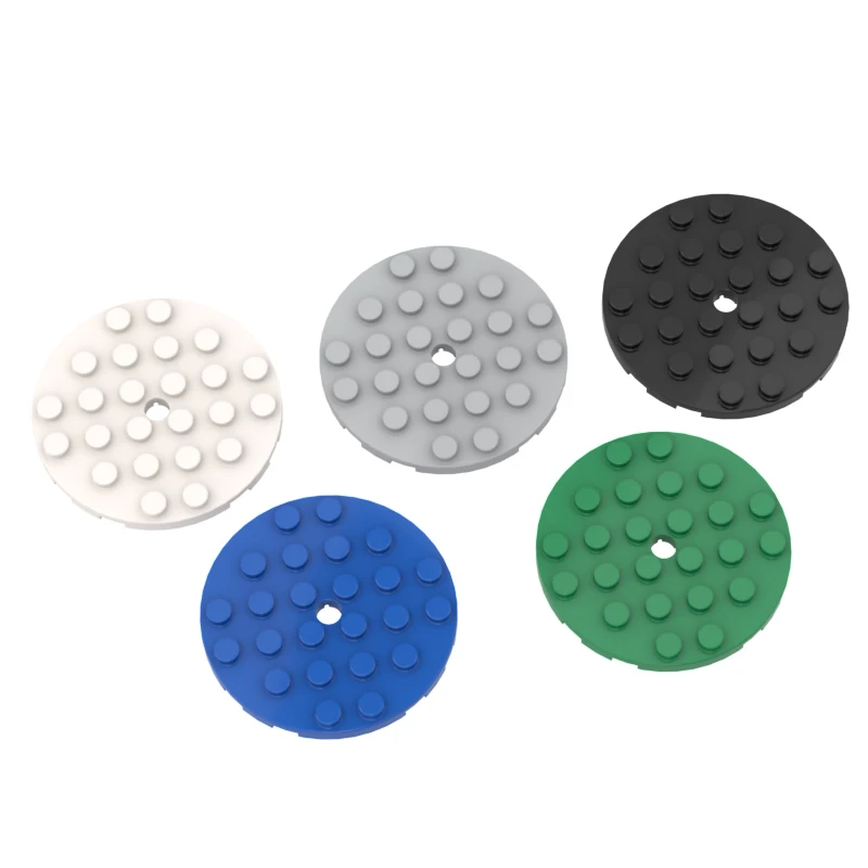 

DIY Sale Buildings Blocks 11213 Plate Round 6x6 With Hole Bricks Collections Bulk Modular GBC Toys For Technical MOC 1Pcs Gifts