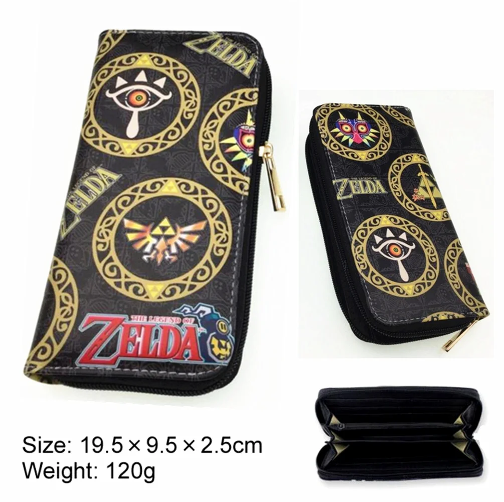 

The Legend of Zelda Breath of the Wild PU Wallet Zipper Leather Credit ID Card Holders Layers Men Women Student Coin Long purses