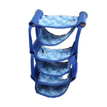 

Small Pet Hammock Multi-Layer Perched Hammock Warm Bed House Cage Nest for Hamster Chinchilla Rat Gerbil (Blue)