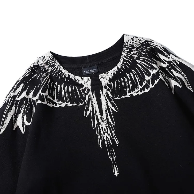 

2019 Europe And America Fall And Winter Clothes High Street Popular Brand Wing Printed Purchasing Agents Men And Women Couples L