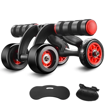 

4 Wheels Ab Roller Wheel Automatic Rebound Workout Roller Wheel Exercise Fitness Equipment Abdominal Roller Body Building