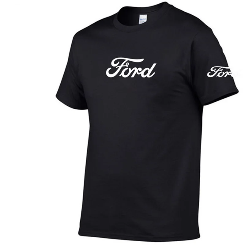 2021 Новый ford Футболка с принтом Автомобиль-короткий рукав 100% хлопковая рубашка