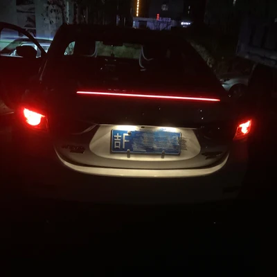 Для mazda 6 спойлер Atenza whit светодиодный светильник- украшение автомобиля цветной Задний Спойлер ABS Материал багажник хвост крыло