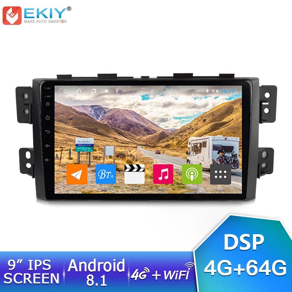 

EKIY 9'' IPS Android 8.1 No 2 Din 4G+64G Multimedia Player Car Radio Stereo For Kia Borrego Mohave 2008-2012 GPS Navigation DSP
